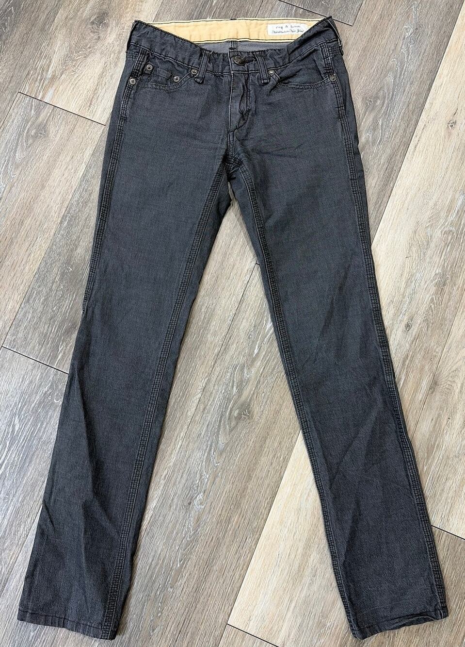 Rag & Bone Women’s Size 24 Gray Jeans Low Rise Stretch Denim Pants